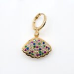 Pingente Concha Colorida Versátil Banhado em Ouro 18K