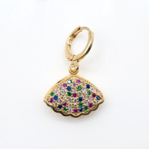 Pingente Concha Colorida Versátil Banhado em Ouro 18K