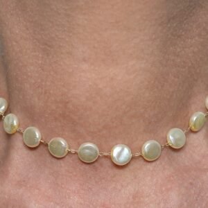 Choker Pérolas Chapadas Banhado em Ouro 18K