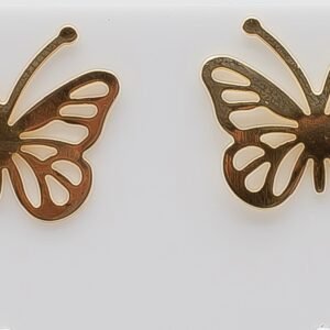 Brinco Borboleta Vazado Banhado em Ouro 18K