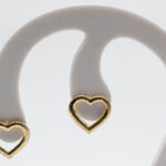 Brinco Coração Vazado Banhado em Ouro 18K