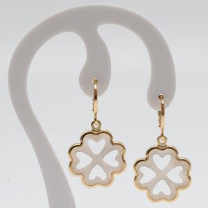 Brinco Trevo Banhado em Ouro 18K