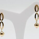 Brinco Elos e Bola Banhado em Ouro Banhado em Ouro 18K