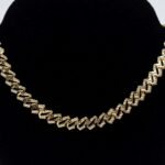 Colar Elos 3D Trabalhado com Bolinhas Banhado em Ouro 18K