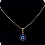 Colar Pingente Olho Grego Banhado em Ouro 18K