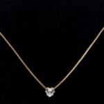 Colar Mini Zircônia Cristal Coração Banhado em Ouro 18K