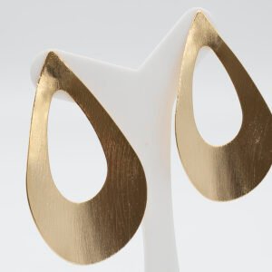 Brinco Gota Vazada Grande Banhado em Ouro 18K