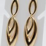Brinco Lágrimas Vazadas 3D Banhado em Ouro 18K