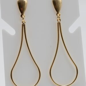 Brinco Gota Vazado Banhado em Ouro 18K