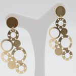 Brinco Cacho Vazado Rajado Banhado em Ouro 18K