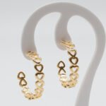 Argola Corações Banhada em Ouro 18K