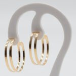 Argola Vazada Média Banhada em Ouro 18K