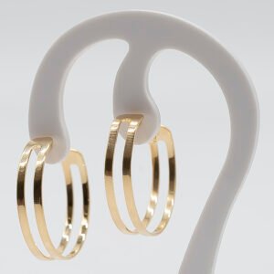 Argola Vazada Média Banhada em Ouro 18K