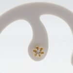 Brinco Pequeno Estrela Ponto de Luz Banhado em Ouro 18K