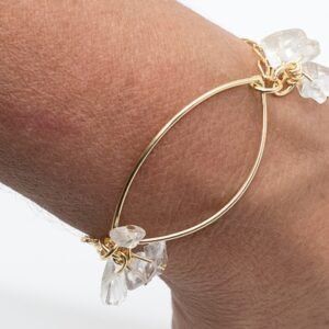 Pulseira Cachos de Zircônia Cristal Banhada em Ouro 18K