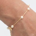 Pulseira Pérolas Banhada em Ouro 18K