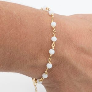 Pulseira Zircônias Brancas Banhada em Ouro 18K