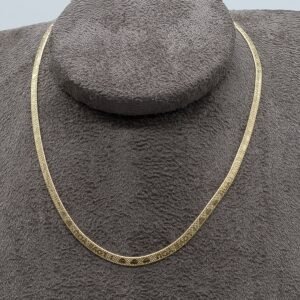 Colar Liso com Escrita I Love You Banhado em Ouro 18K