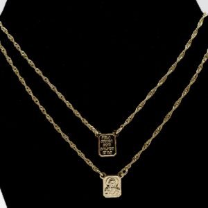 Colar Escapulário Banhado em Ouro Banhado em Ouro 18K
