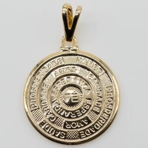 Pingente Círculo Fé Banhado em Ouro 18K