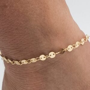Pulseira Micro Chapas Detalhadas Banhada em Ouro 18K