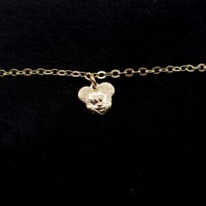 Pulseira Infantil Mickey Banhada em Ouro 18K