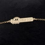 Pulseira Infantil Trem Baby Boy Banhada em Ouro 18K