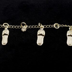 Pulseira Infantil Chinelos Banhada em Ouro 18K