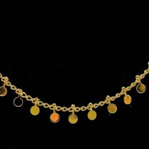 Tornozeleira Pequenos Círculos Pendurados Banhada em Ouro 18K