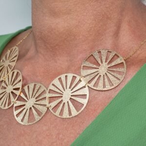 Colar Rodas Pizza Detalhado Banhado em Ouro 18K