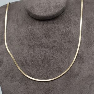 Colar Corrente Longa Lisa Banhada em Ouro 18K