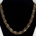 Colar Elos Grandes Chapados com Detalhe Aberto Banhado em Ouro 18K