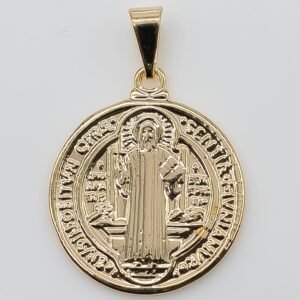 Pingente São Bento Banhado em Ouro 18K