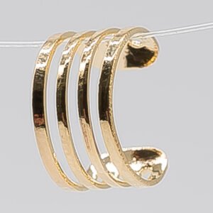 Piercing Fake 2 Voltas Lisas Banhado em Ouro 18K