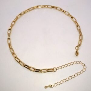 Colar Corrente Elo Cadeado Banhado em Ouro 18K