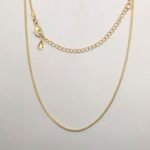 Colar Corrente Roliça Diamantada Banhado em Ouro 18K