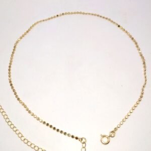 Colar Chapas Redondas Banhado em Ouro 18K