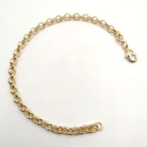 Pulseira Mini Elos Redondos Banhada em Ouro 18K