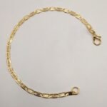 Pulseira Piastrine Trabalhada Banhada em Ouro 18K