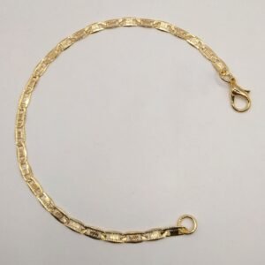 Pulseira Piastrine Trabalhada Banhada em Ouro 18K