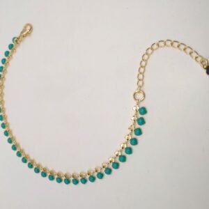 Pulseira com pedras na cor Jade Banhada em Ouro 18K