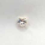 Brinco Coração Zircônia Cristal Médio Banhado em Ouro 18K