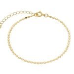 Pulseira Micro Chapas Redondas Banhada em Ouro 18K