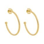 Argola Pequena Lisa Banhada em Ouro 18K