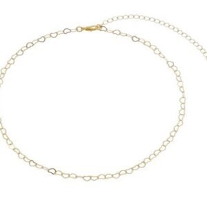 Choker Corações Entrelaçados Banhado em Ouro 18K
