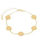 Pulseira Bolas Lisas Banhada em Ouro 18K