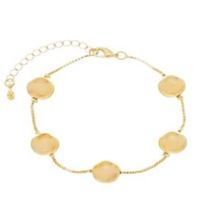 Pulseira Bolas Lisas Banhada em Ouro 18K