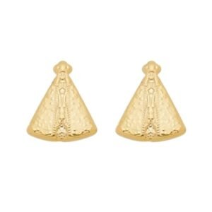 Brinco Mini Santa Lisa Banhado em Ouro 18K