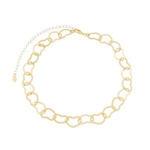 Colar Corações Grandes Entrelaçados