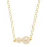 Colar com Pérolas Dupla Banhado em Ouro 18K